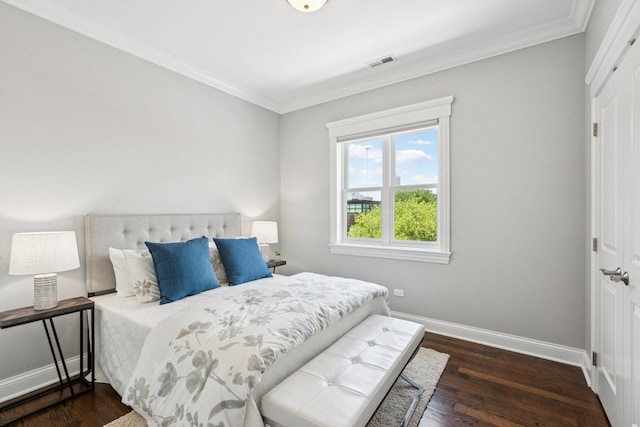 450 N Sangamon St Unit 4, Chicago, IL 60642 - bedroom with ornamental molding and wood finished floors