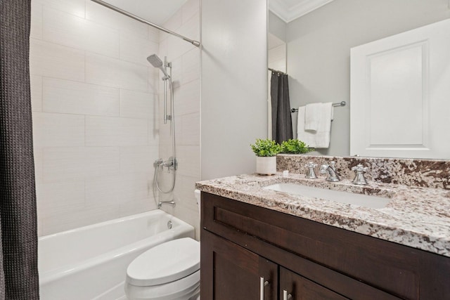 450 N Sangamon St Unit 4, Chicago, IL 60642 - bathroom featuring vanity, shower / tub combo, and crown molding