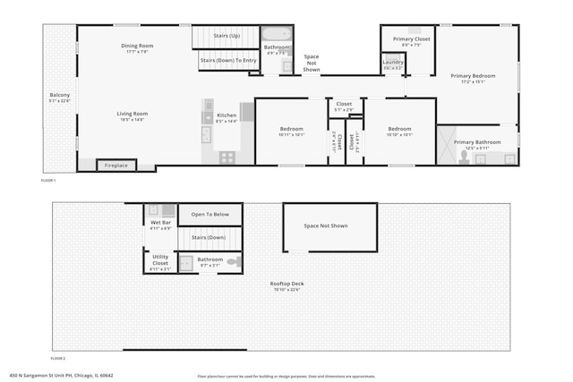 450 N Sangamon St Unit 4, Chicago, IL 60642 - view of floor plan / room layout