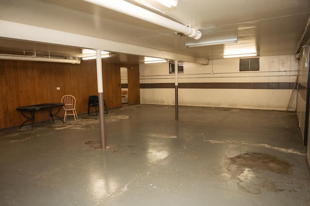 9275 W Noel Ave Unit 3C, Des Plaines, IL 60016 - unfinished basement with wood walls