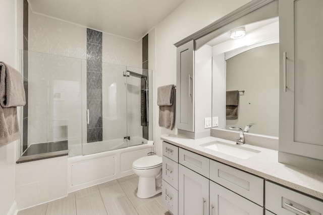 3239 Wesley Ave, Berwyn, IL 60402 - bathroom with vanity, combined bath / shower with glass door, and tile patterned flooring