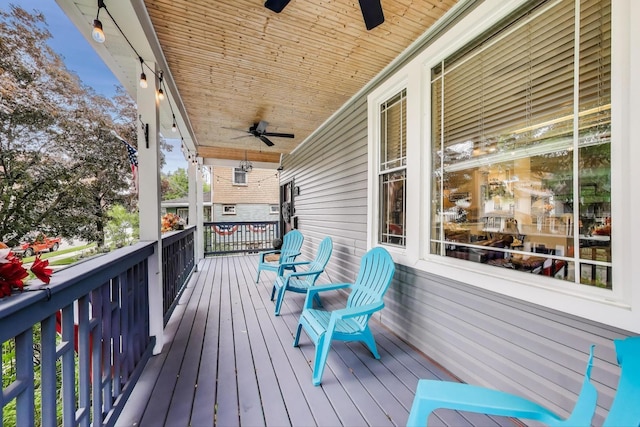 3239 Wesley Ave, Berwyn, IL 60402 - wooden deck featuring a ceiling fan
