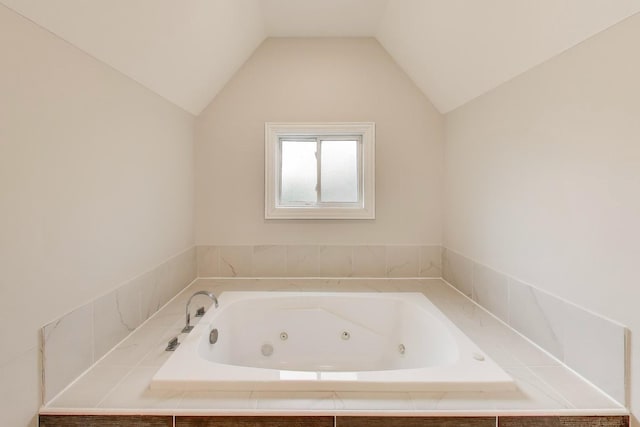 3239 Wesley Ave, Berwyn, IL 60402 - full bath with a tub with jets and vaulted ceiling