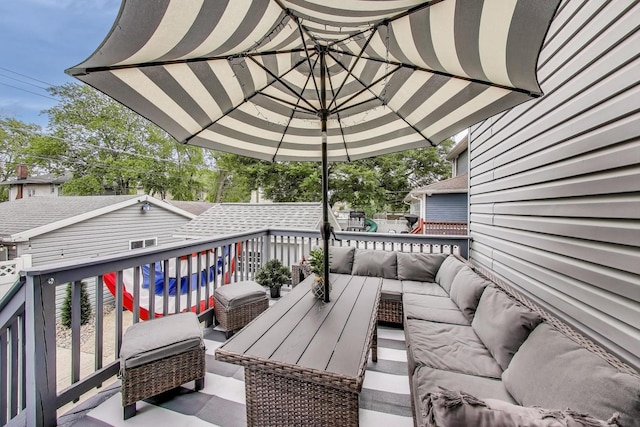 3239 Wesley Ave, Berwyn, IL 60402 - wooden deck featuring an outdoor hangout area and area for grilling
