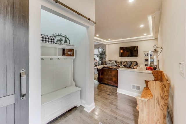 3239 Wesley Ave, Berwyn, IL 60402 - mudroom with wood finished floors and recessed lighting