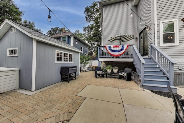 3239 Wesley Ave, Berwyn, IL 60402 - view of patio / terrace featuring outdoor lounge area and an outdoor structure