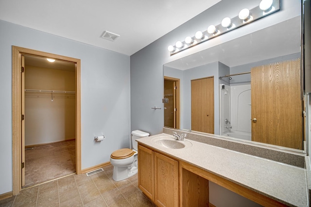 352 Westport Dr, Pingree Grove, IL 60140 - bathroom with vanity,  shower combination, and tile patterned floors