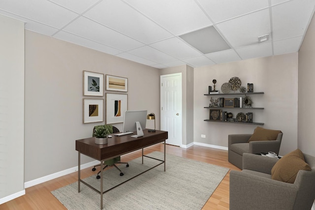 6162 Crossland Blvd, Gurnee, IL 60031 - office space featuring a paneled ceiling and wood finished floors