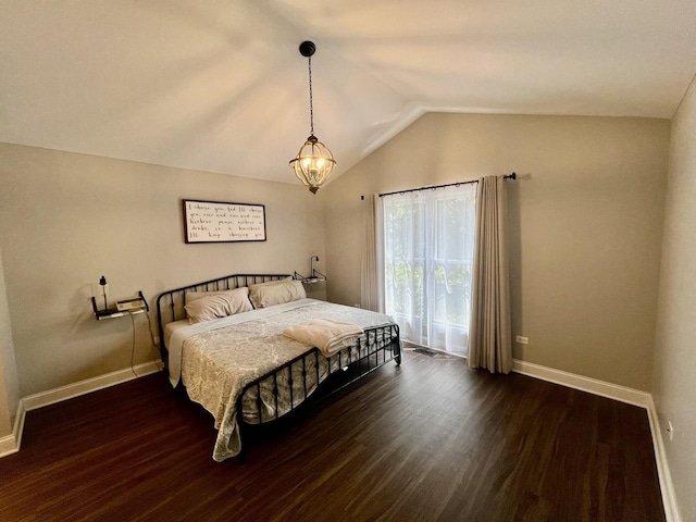7727 Bristol Park Dr Unit 7727, Tinley Park, IL 60477 - bedroom with vaulted ceiling and wood finished floors