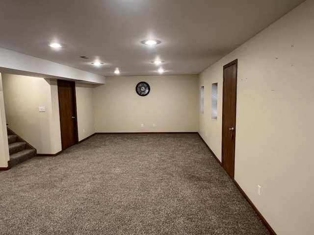 7727 Bristol Park Dr Unit 7727, Tinley Park, IL 60477 - finished below grade area featuring carpet and stairs