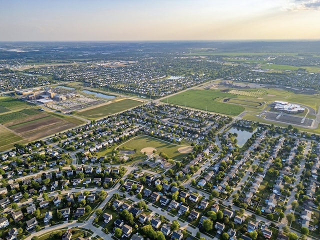 9890 Riverside Dr, Huntley, IL 60142 - aerial view of property and surrounding area featuring a nearby body of water
