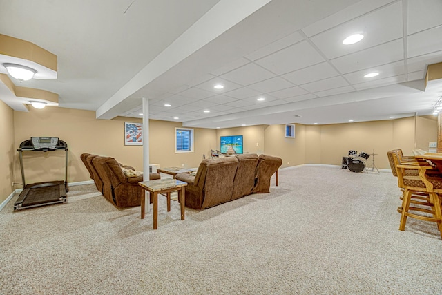 541 Clover Dr, Algonquin, IL 60102 - living area with carpet flooring and recessed lighting
