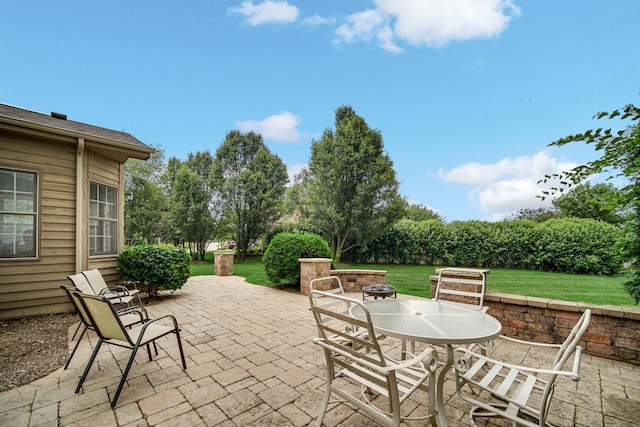 541 Clover Dr, Algonquin, IL 60102 - view of patio / terrace featuring a fire pit and outdoor dining space