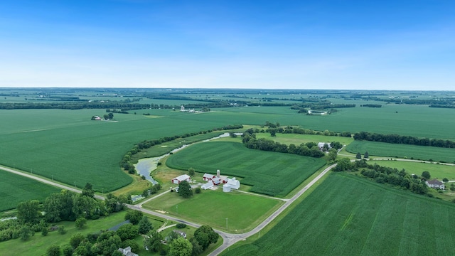 18521 Anderson Rd, Prophetstown, IL 61277 - aerial overview of property's location featuring rural landscape and large plots for crops