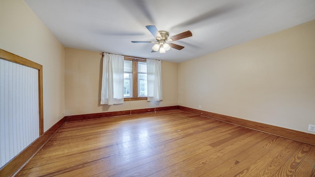 18521 Anderson Rd, Prophetstown, IL 61277 - spare room featuring light wood-style flooring and a ceiling fan