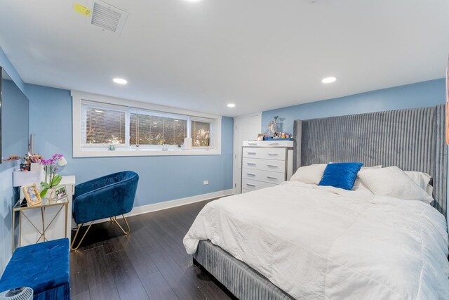 2610 N Major Ave, Chicago, IL 60639 - bedroom with dark wood-type flooring and recessed lighting