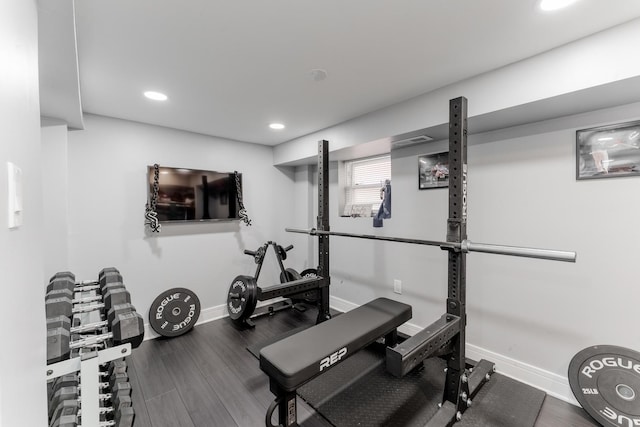 2610 N Major Ave, Chicago, IL 60639 - exercise area with recessed lighting and wood finished floors