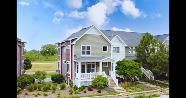 1420 Broadway St Unit 1420, Blue Island, IL 60406 - view of front of house featuring a porch and stairs