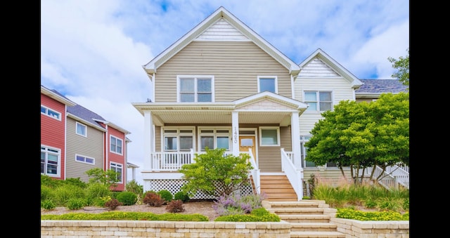 1420 Broadway St Unit 1420, Blue Island, IL 60406 - view of front facade featuring covered porch