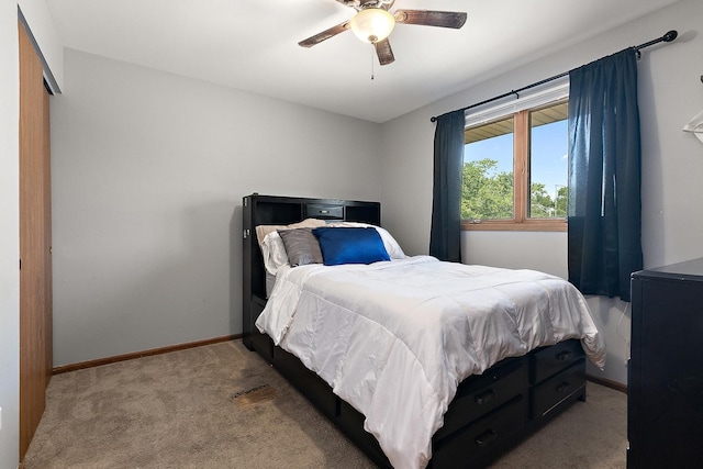 5551 143rd St, Midlothian, IL 60445 - bedroom with carpet and ceiling fan