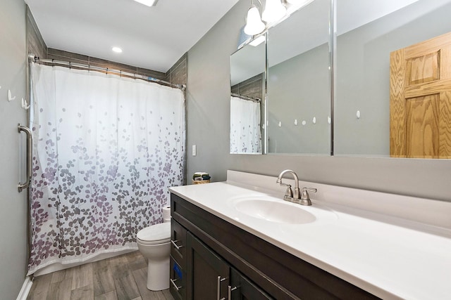 5551 143rd St, Midlothian, IL 60445 - bathroom featuring vanity and wood finished floors