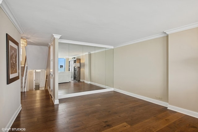 1500 Sheridan Rd Unit 7G, Wilmette, IL 60091 - spare room with crown molding and hardwood / wood-style flooring