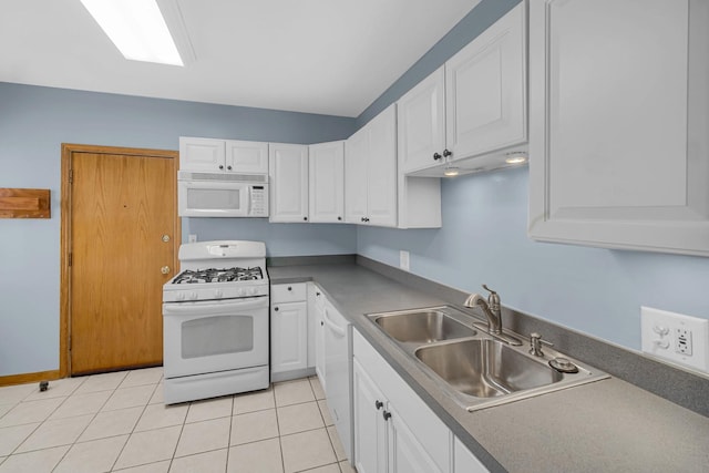10911 S Longwood Dr Unit 2, Chicago, IL 60643 - kitchen with white appliances, white cabinetry, and light tile patterned flooring