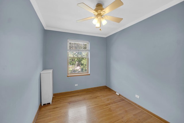 10911 S Longwood Dr Unit 2, Chicago, IL 60643 - spare room featuring ornamental molding, light wood finished floors, and ceiling fan