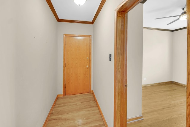 10911 S Longwood Dr Unit 2, Chicago, IL 60643 - corridor featuring ornamental molding and light wood-style flooring