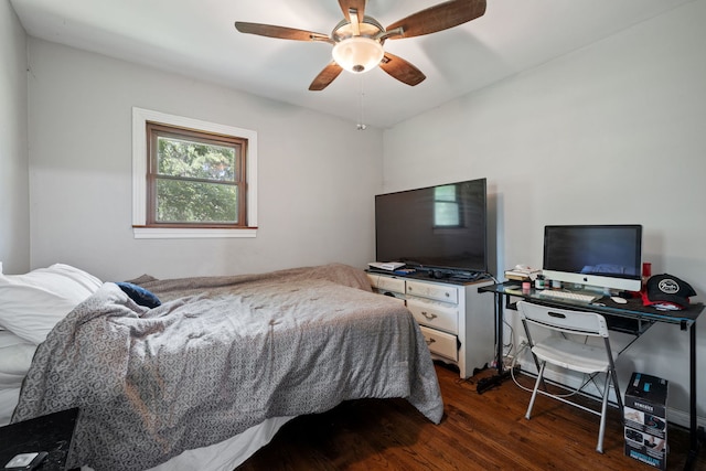 7942 Tennessee Ave, Willowbrook, IL 60527 - bedroom featuring dark wood-type flooring and a ceiling fan