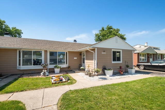 8882 S Main St, Hometown, IL 60456 - view of front of property featuring a front lawn