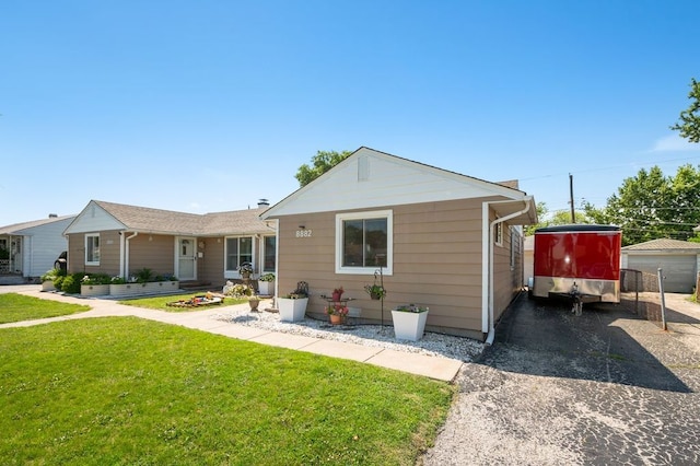 8882 S Main St, Hometown, IL 60456 - view of front of property with a front lawn