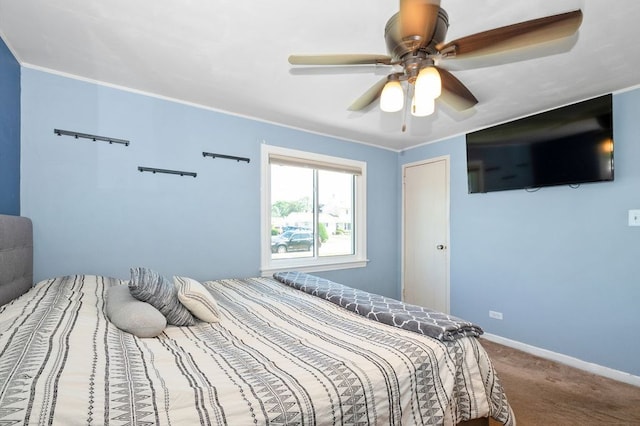 8882 S Main St, Hometown, IL 60456 - carpeted bedroom featuring baseboards and a ceiling fan