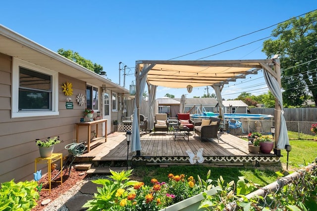 8882 S Main St, Hometown, IL 60456 - wooden deck with a fenced backyard