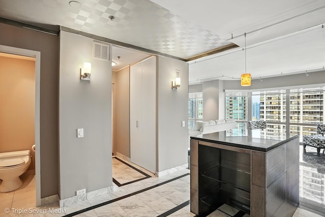 100 E Huron St Unit 2301, Chicago, IL 60611 - bathroom with baseboards and marble finish floors