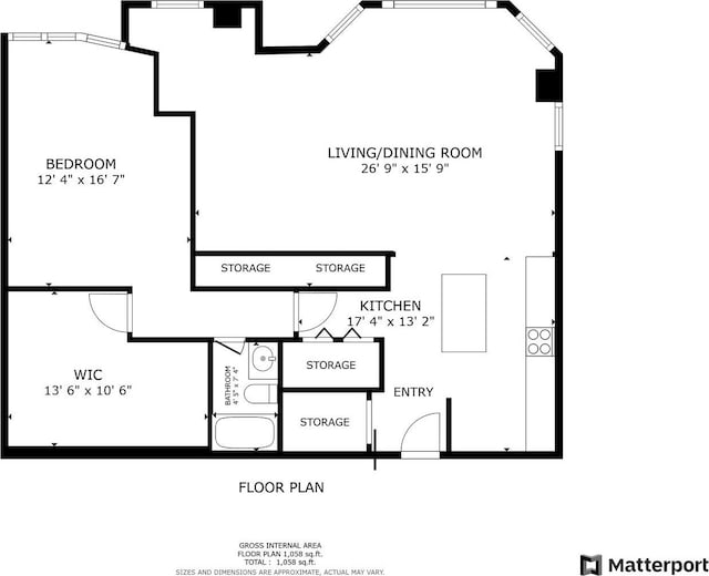 100 E Huron St Unit 2301, Chicago, IL 60611 - view of room layout