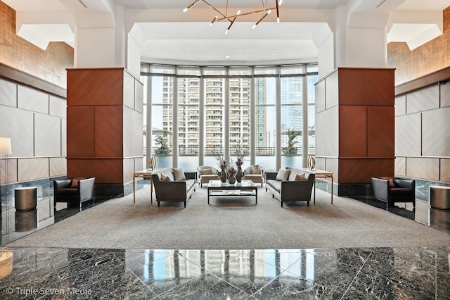 100 E Huron St Unit 2301, Chicago, IL 60611 - community lobby featuring floor to ceiling windows
