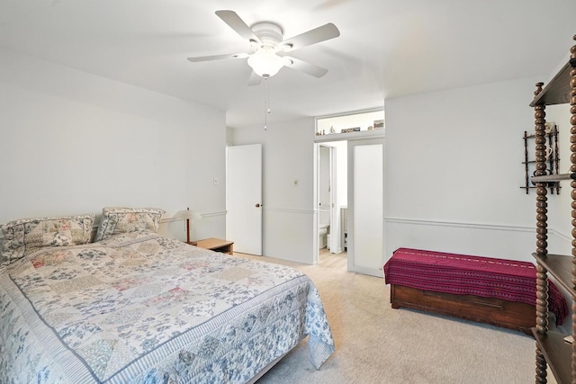 11315 Sycamore Ln Unit B, Palos Hills, IL 60465 - bedroom featuring light colored carpet and a ceiling fan