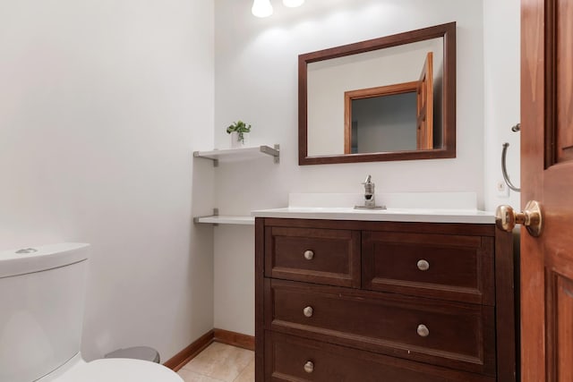775 Harmon Blvd, Hoffman Estates, IL 60169 - half bathroom with vanity and tile patterned flooring