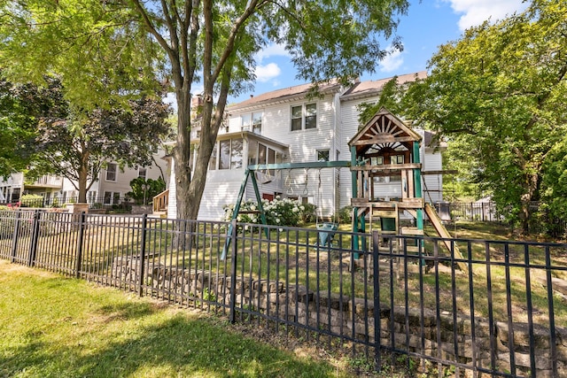 775 Harmon Blvd, Hoffman Estates, IL 60169 - view of front of house with a playground
