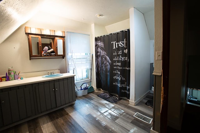 401 N 2nd Ave, Chenoa, IL 61726 - full bath featuring wood finished floors and vanity