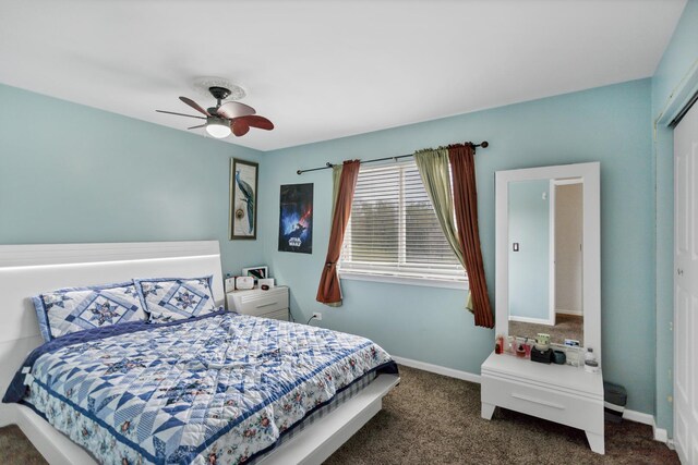 22600 W Reserve Cir, Plainfield, IL 60544 - carpeted bedroom featuring baseboards and ceiling fan