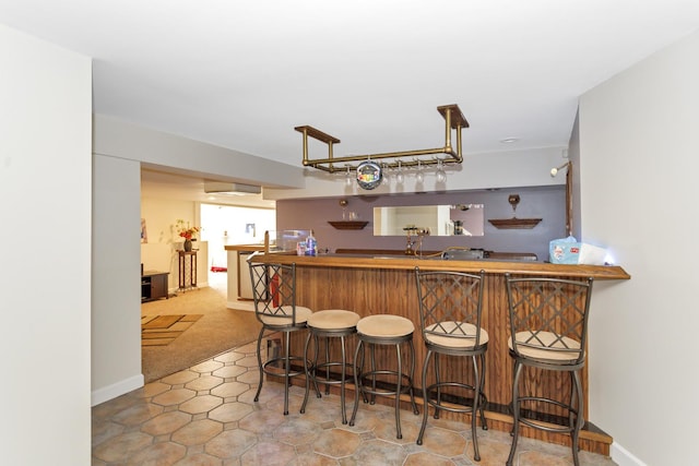 22600 W Reserve Cir, Plainfield, IL 60544 - indoor wet bar with carpet flooring and a wall mounted AC