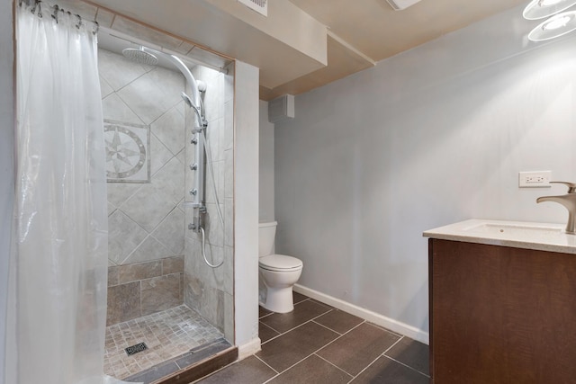 323 S Prindle Ave, Arlington Heights, IL 60004 - full bathroom with vanity, a shower stall, and tile patterned floors