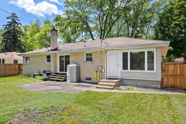 323 S Prindle Ave, Arlington Heights, IL 60004 - back of house with a chimney, brick siding, a patio, and entry steps