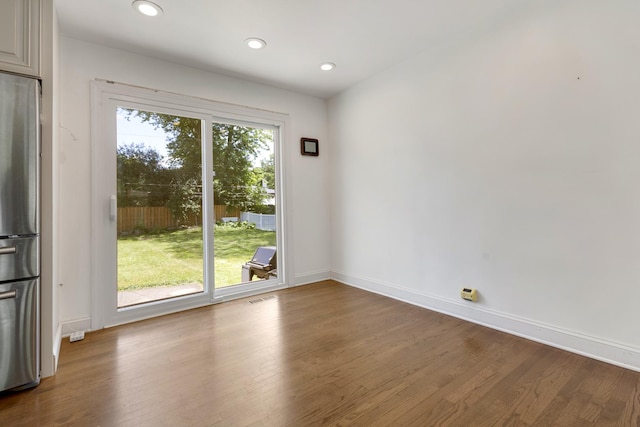 323 S Prindle Ave, Arlington Heights, IL 60004 - unfurnished room with wood finished floors and recessed lighting
