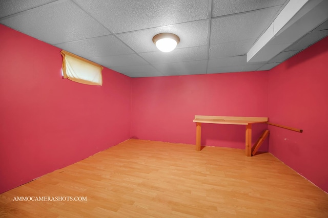 506 S 5th St, Malta, IL 60150 - finished basement featuring wood finished floors and a drop ceiling