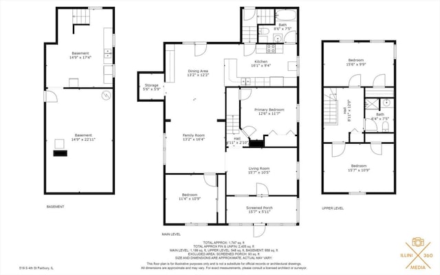 519 S 4th St, Fairbury, IL 61739 - view of floor plan / room layout