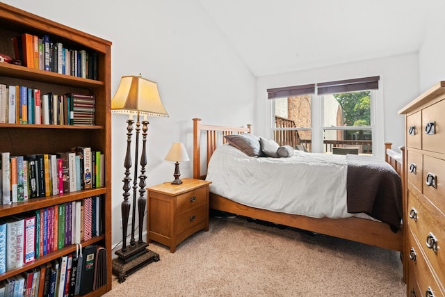 1801 W Diversey Pkwy Unit 36, Chicago, IL 60614 - bedroom featuring light colored carpet and vaulted ceiling