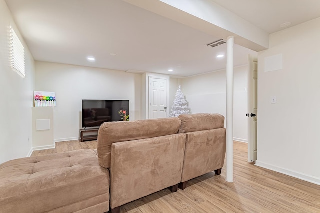 7559 Kingsbury Dr, Hanover Park, IL 60133 - living room with light wood-type flooring and recessed lighting